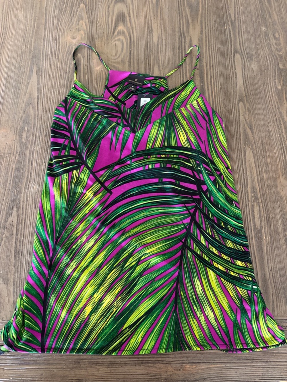 Worthington Pink & Green Palm-Print Cami